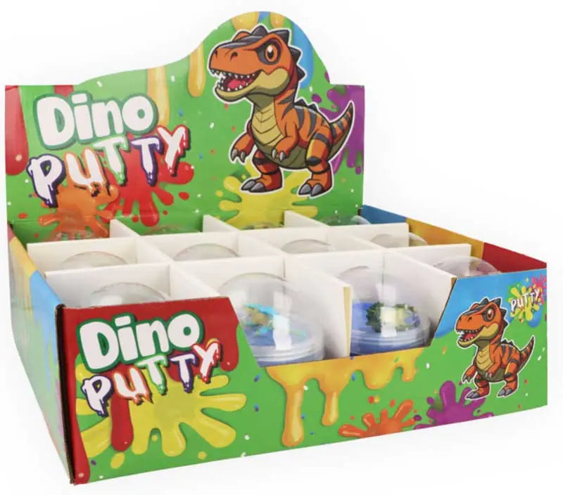 Putty Bouncing 3 Tone W/dinosaur 50g 7.8cm x 10cm Assorted
