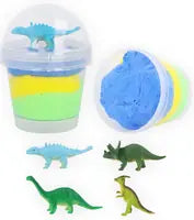 Putty Bouncing 3 Tone W/dinosaur 50g 7.8cm x 10cm Assorted