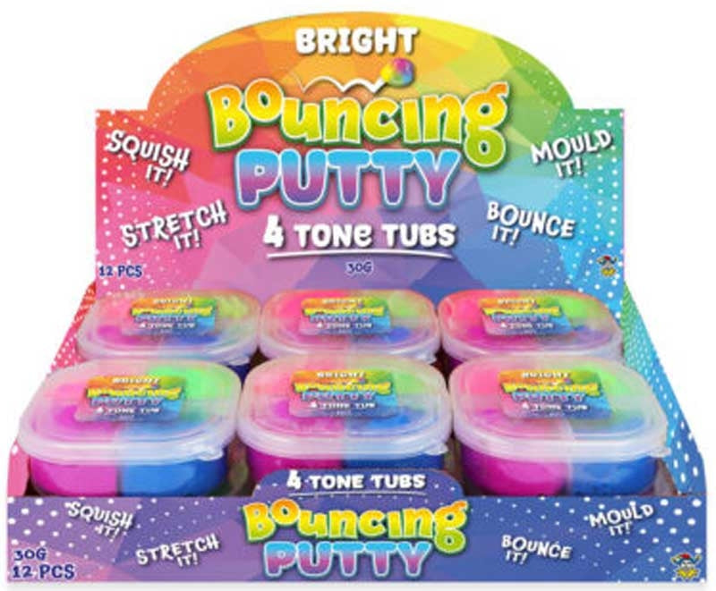 Putty Bouncing 4 Tone Tub 60g 8.5cm x 3.3cm