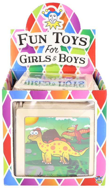 Jigsaw Puzzle Wooden Dinosaur 11 Cm 4 Assorted