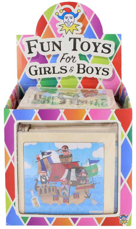 Jigsaw Puzzle Wooden Pirate 11 Cm 4 Assorted