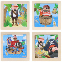 Jigsaw Puzzle Wooden Pirate 11 Cm 4 Assorted