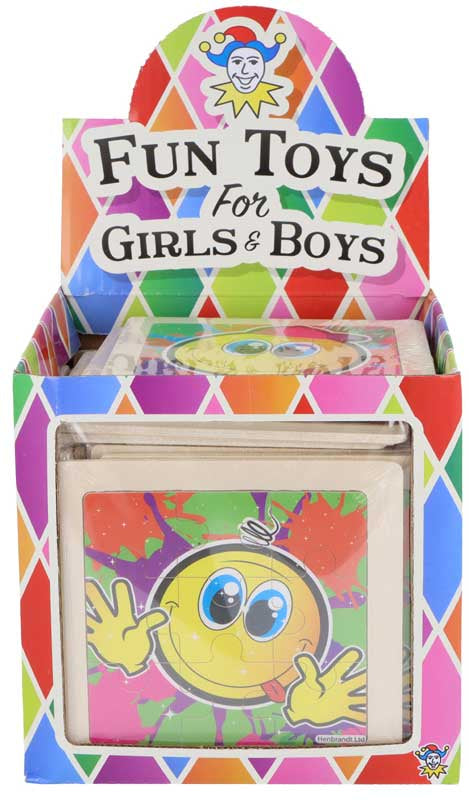 Jigsaw Puzzle Wooden Smile 11 Cm 4 Assorted
