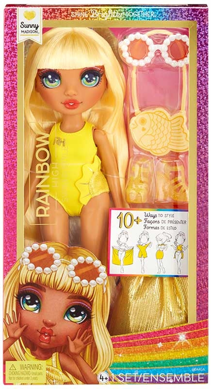 Rainbow High Swim & Style Fashion Doll - Sunny