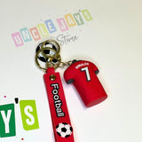 Football T shirt keychains and Bracelet