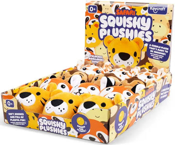 Safari Animal Squishy Plushies Sensory Toys Assorted
