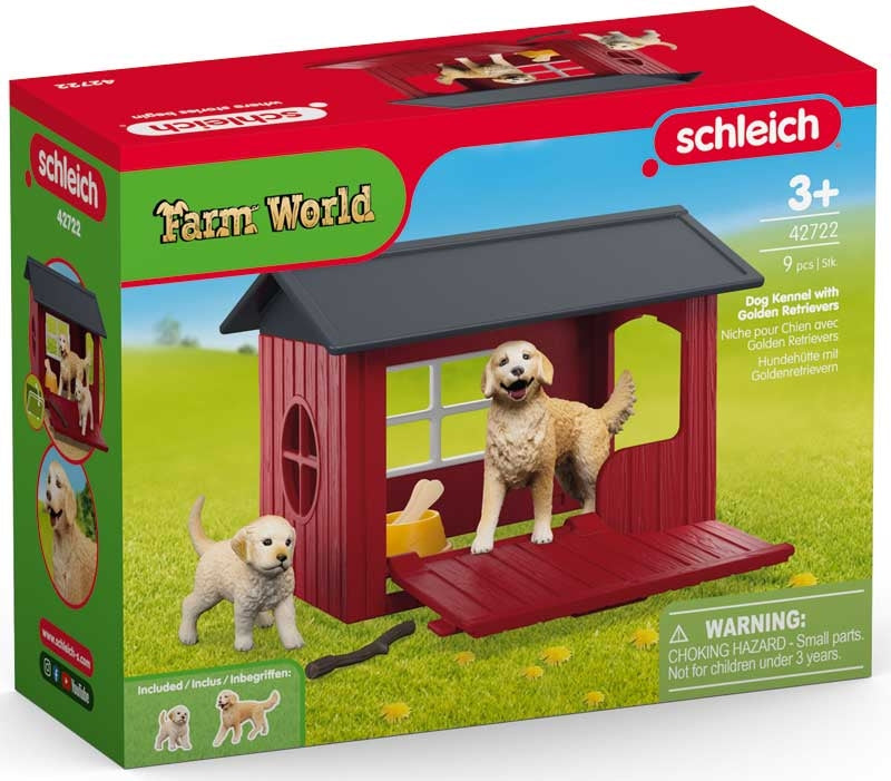 Schleich Dog Kennel With Golden Retrievers