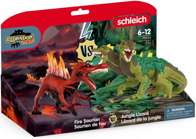 Schleich Fire Saurian Vs Jungle Lizard