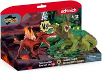 Schleich Fire Saurian Vs Jungle Lizard