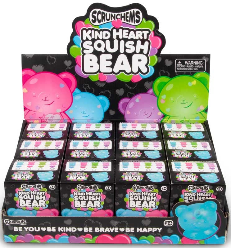 Scrunchems Kind Heart Squish Bear Assorted