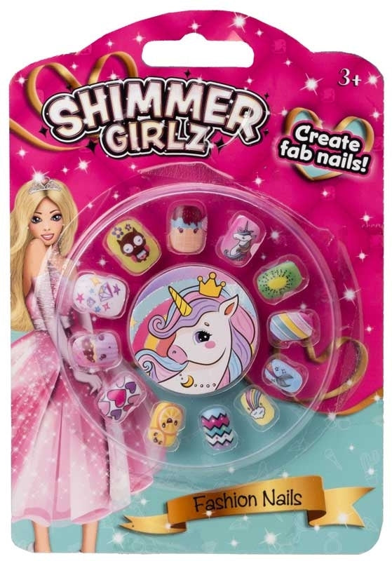 Shimmer Girlz Faux Fashion Nails – Glam Up in a Snap! 💅