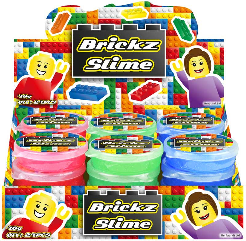 Slime Brickz 40g 7cm x 2cm Assorted Cols