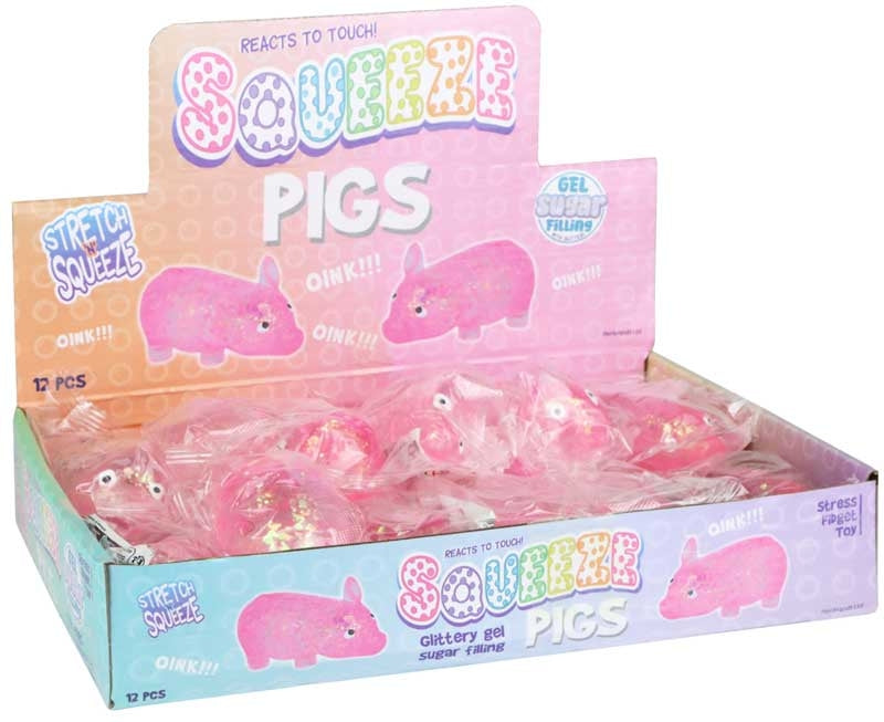 Squeeze Pig W/sugar & Sparkle 9.5cm