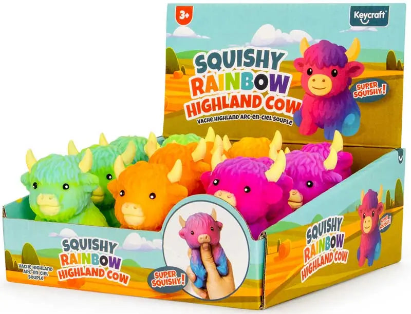 Squishy Rainbow Highland Cow Assorted