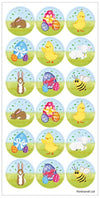 Stickers Easter 2.5cm 18 Pcs Sheets