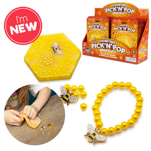 Pick N Pop Bracelets - Love Heart, Happy Smiling, Pretty Flower, Honeybee Fun for Kids