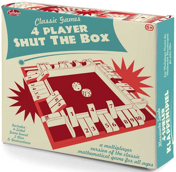 Wooden 4 Player Shut The Box Game