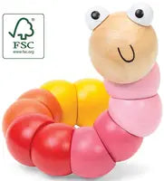 Wooden Jointed Worm Assorted