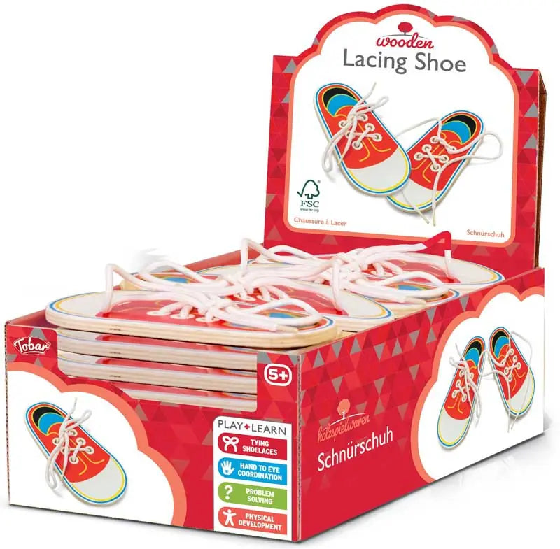 Wooden Lacing Shoe