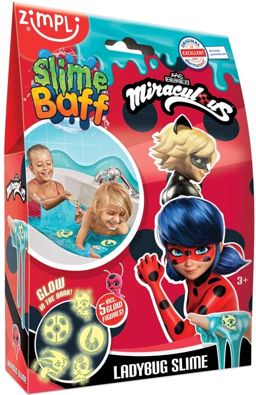 Zimpli Kids Miraculous Ladybug 150g Aqua Slime Baff With 5 C